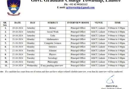 CTI's Interview Schedule 2024