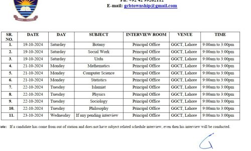 CTI's Interview Schedule 2024